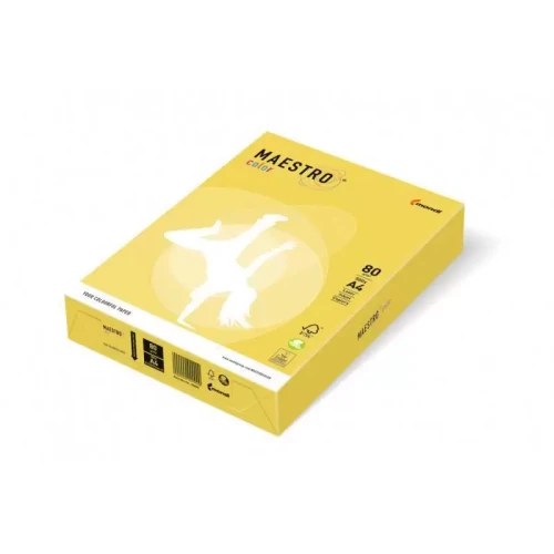 Papier ksero A4 80g MAESTRO 500szt kanarkowy-5218280
