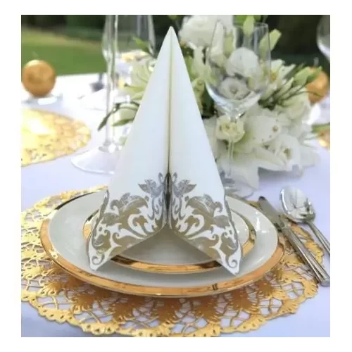 Serwetka 40x40 1w DUNI Festiva 50szt. biała-5251931