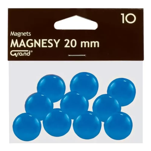 Magnes do tablic 20mm GRAND 10szt. niebieski-5296945