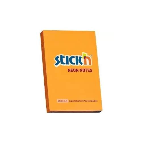 Notes samoprzylepny 51x76 STICK'N 100k neon pomarańczowy-5347812