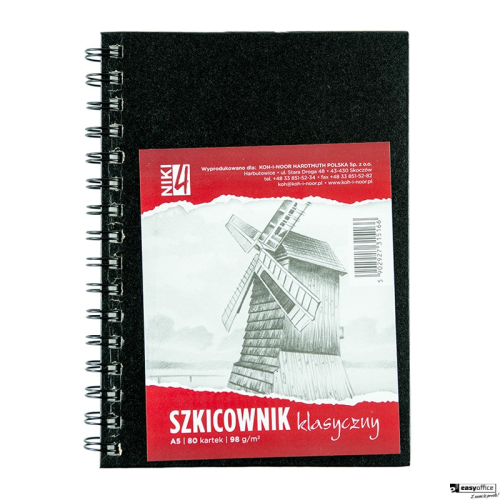 Szkicownik A5 98g 80kartek spirala KOH I NOOR BLO-SZA59S-00104-5351344