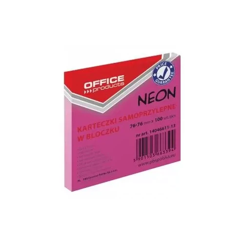 Notes samoprzylepny 76x76 OFFICE PRODUCTS 100k neon różowy-5397818