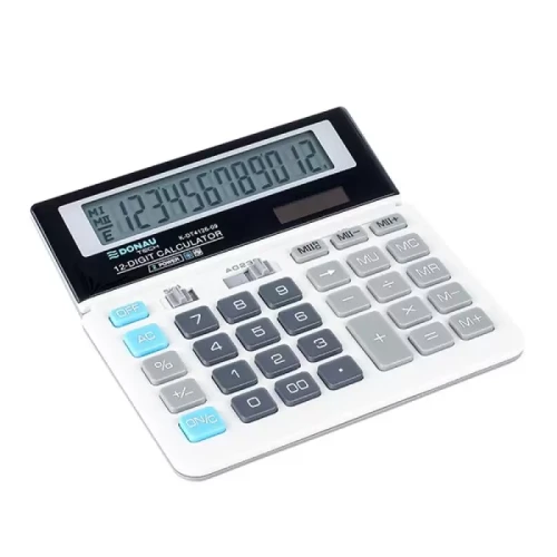 Kalkulator biurowy K-DT4126 DONAU biały-5776718