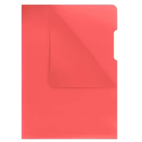 Obwoluta DONAU typu L, PP, A4, krystal, 180mikr., czerwona-5891154