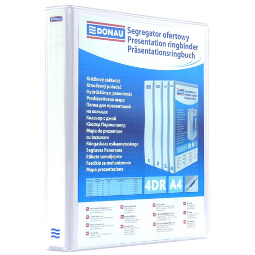 Segregator ofertowy DONAU, PP, A4/4RD/40, biały