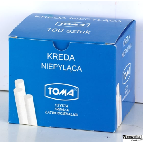 Kreda szkolna niepyląca biała - opakowanie 100 pałeczek biały TO-80200 Toma-6041887