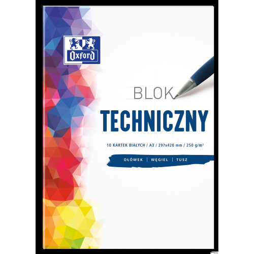 Blok techniczny OXFORD A3 10k 250G biały 400093232-6042713
