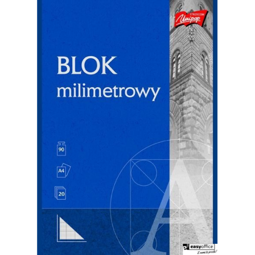 Blok milimetrowy A4 20kartek UNIPAP-6043782