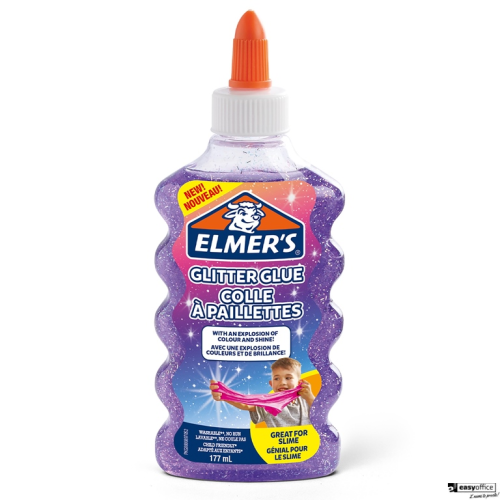 Elmers klej brokatowy, fioletowy, zmywalny i przyjazny dzieciom, 177ml, 2077253-6048998