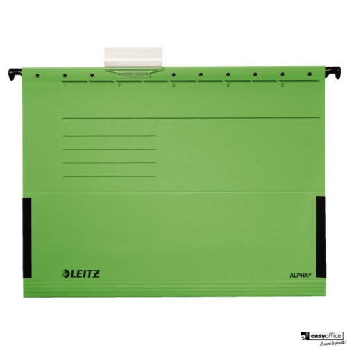 Teczki zawieszane z boczkami ALPHA, zielony, Leitz 19860155-6050082