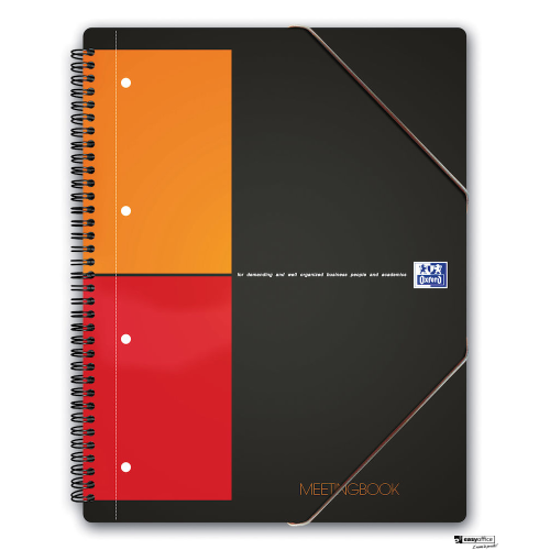 Kołonotatnik A4 80 kartek, kratka  tagi, INTERNATIONAL MEETINGBOOK, OXFORD, 100100362-6050785