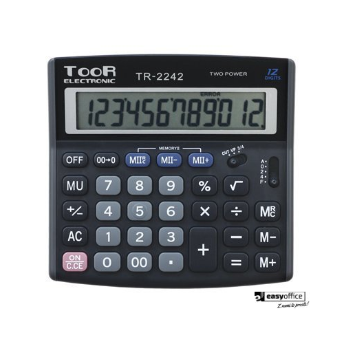 Kalkulator TOOR TR-2242, 12 pozycyjny, podwójna pamięć 120-1458-6050861