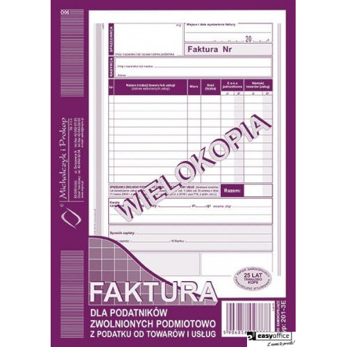 201-3E Fakt.dla zw.podm.z pod.A5(pion)w MICHALCZYK I PROKOP-6051515