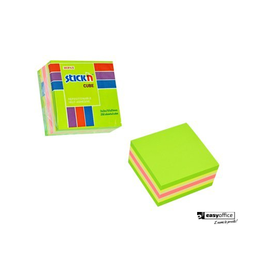 Bloczek STICK"N 51x51mm zielony-mix neon i pastel 21534-6056854