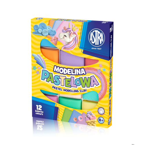 Modelina pastelowa Astra 12 kolorów, 304118007-6057294