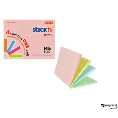 Bloczek STICK"N MAGIC PAD 76x101mm pastele mix kolorów 21575-6057501