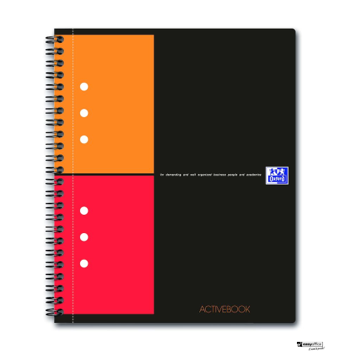 Kołonotatnik A5 80 kartek, kratka  tagi, INTERNATIONAL ACTIVEBOOK, OXFORD, 100102880-6058766