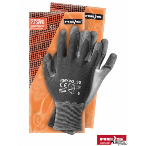 Rękawice powlekane stalowo-szare Rozmiar 7 RNYPO