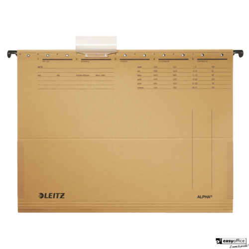 Teczki zawieszane z boczkami ALPHA, siarczanowy,  Leitz 19160000-6064401