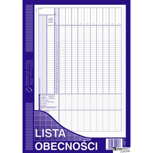 506-1 Lista obecności MICHALCZYK&PROKOP A4 40 kartek-6070275