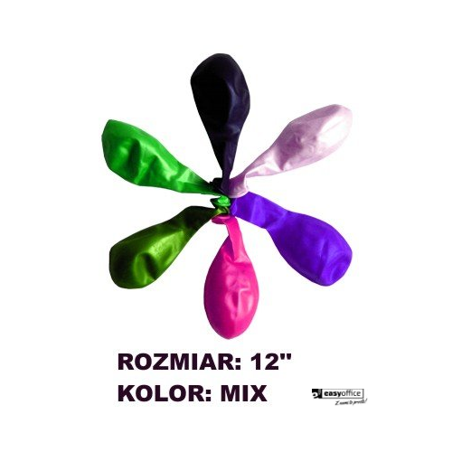 Balony 12"" METALLIC, mix kolorów, 100 szt. FIORELLO 170-1684-6071140