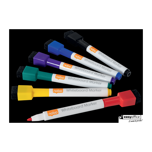 Markery suchościeralne mini, mix kolorów, 6 sztuk Nobo 1903792
