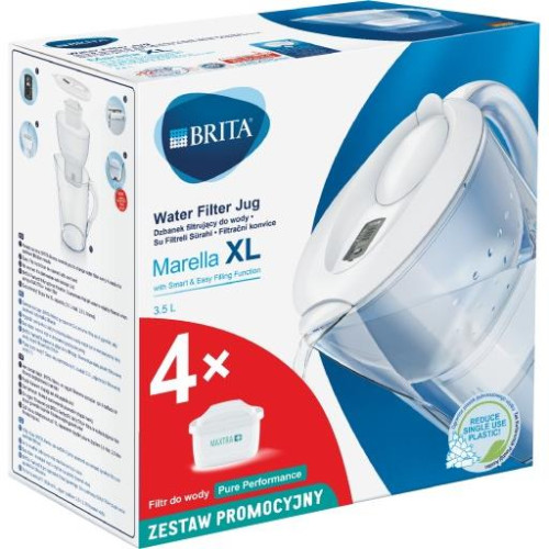 Dzbanek filtrujący BRITA Marella XL 3,5l biały + 4 wkłady-4489956