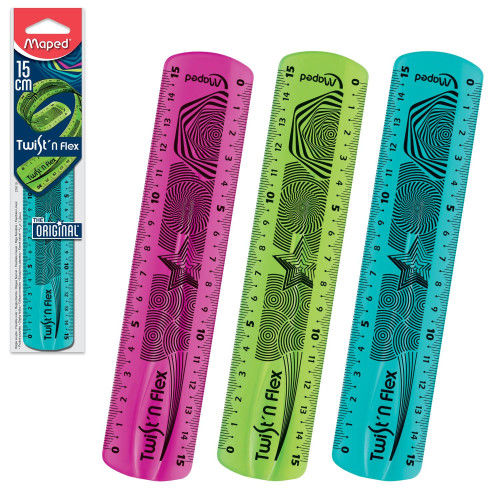 Linijka gumowa twistn flex 15cm MAPED mix kolor