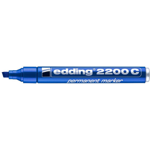 Marker permanentny 2200 EDDING ścięta końcówka niebieski