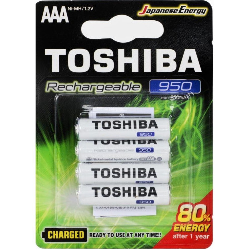 Baterie akumulatorki AAA TOSHIBA 950mAh 4 sztuki