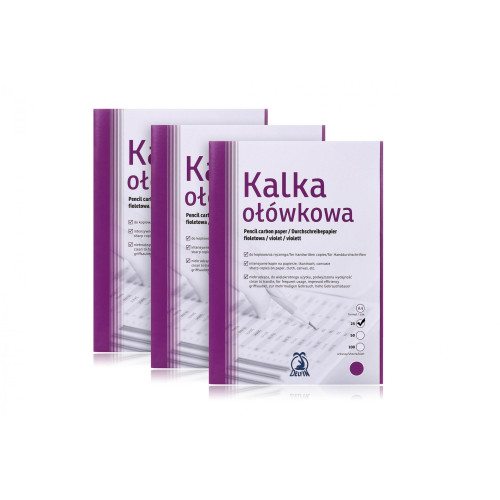 Kalka ołówkowa A4 DELFIN 25 szt. fioletowa