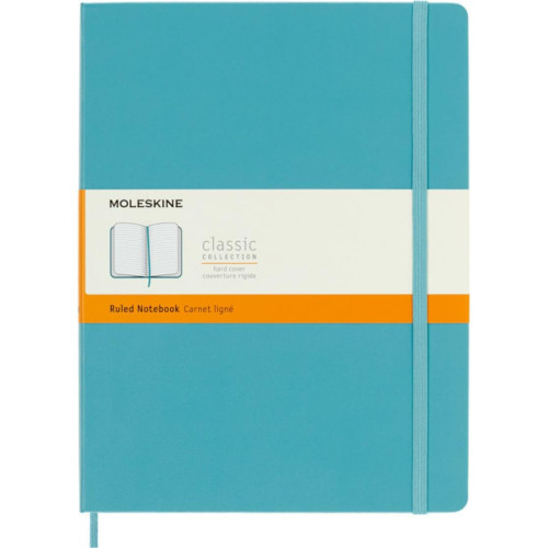 Notes MOLESKINE Classic XL (19x25 cm) w linie, twarda oprawa, reef blue, 192 strony, niebieski-C:\ProgramData\e-mo.pl\Ac