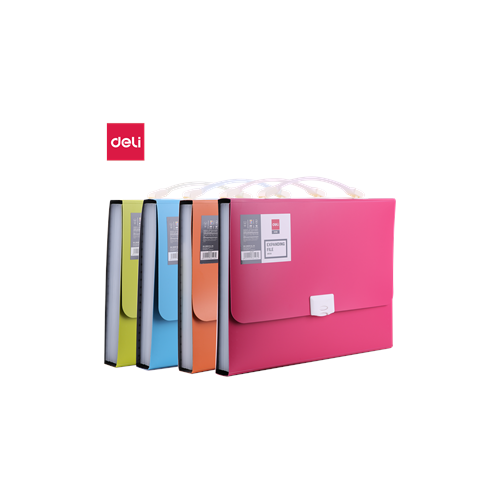 Teczka A4 12 przegródek DELI mix kolor