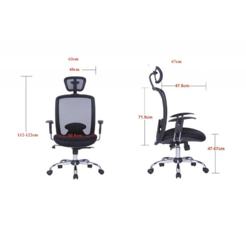 Fotel biurowy OFFICE PRODUCTS Samos, czarny-6762925