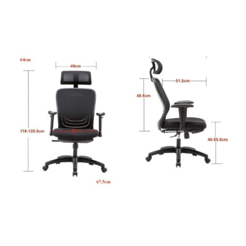 Fotel biurowy OFFICE PRODUCTS Santorini, czarny-6762968