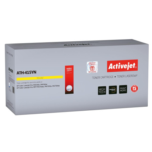 Toner Activejet ATH-415YN (zamiennik HP 415A W2032A; Supreme; 2100 stron; żółty) z chipem