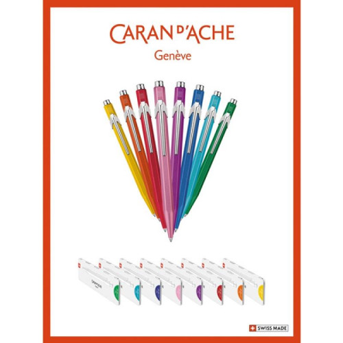 Długopis CARAN D'ACHE 849 Colormat-X, M, w pudełku, fioletowy-7356537