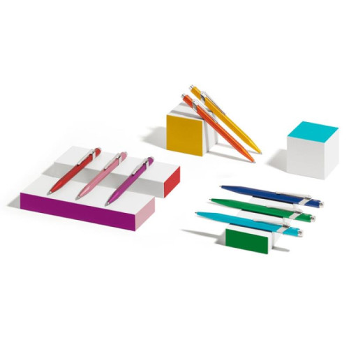 Długopis CARAN D'ACHE 849 Colormat-X, M, w pudełku, zielony-7356557