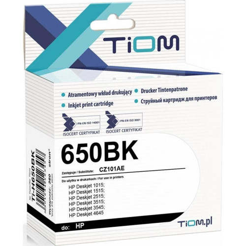 Tusz Hp 650 TIOM zamiennik czarny