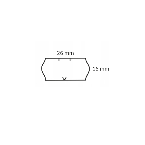 Taśma do metkownic 26x16 POLIGRAF 2-rzędowa falista żółta-8099493