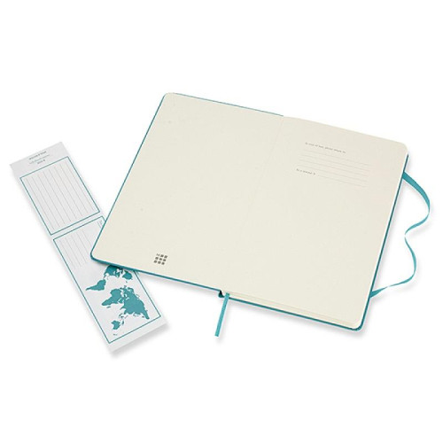 Notes MOLESKINE Classic L (13x21 cm), gładki, twarda oprawa, reef blue, 240 stron, niebieski-8245598