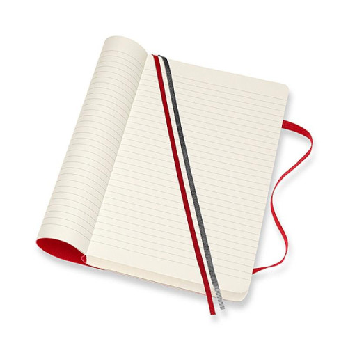 Notes MOLESKINE Classic L (13x21 cm), w linie, miękka oprawa, scarlet red, 400 stron, czerwony-8245604