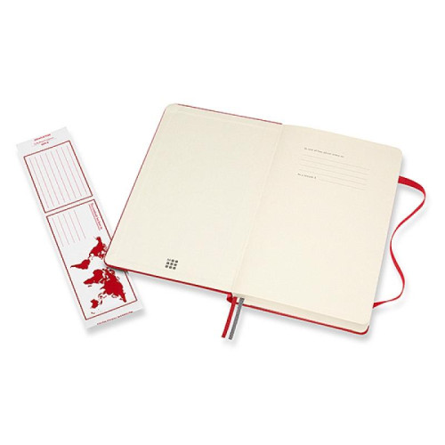 Notes MOLESKINE Classic L (13x21 cm), w linie, twarda oprawa, scarlet red, 400 stron, czerwony-8245608