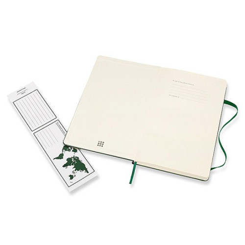 Notes MOLESKINE Classic L (13x21cm), w kratkę, twarda oprawa, myrtle green, 240 stron, zielony-8245635