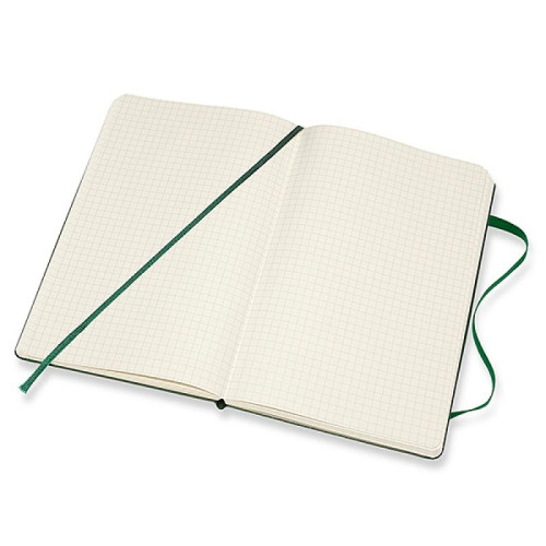 Notes MOLESKINE Classic L (13x21cm), w kratkę, twarda oprawa, myrtle green, 240 stron, zielony-8245636