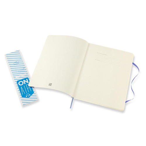 Notes MOLESKINE Classic XL (19x25 cm), gładki, miękka oprawa, hydrangea blue, 192 strony, niebieski-8245696