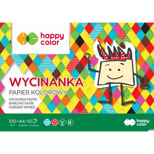 Blok Wycinanka, A4, 10 ark, 100 g, Happy Color HA 3710 2030-A10