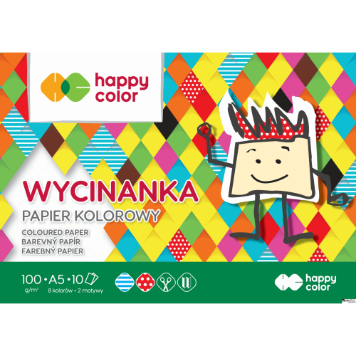 Blok Wycinanka, A5 10 ark, 100 g, Happy Color HA 3710 1520-A10