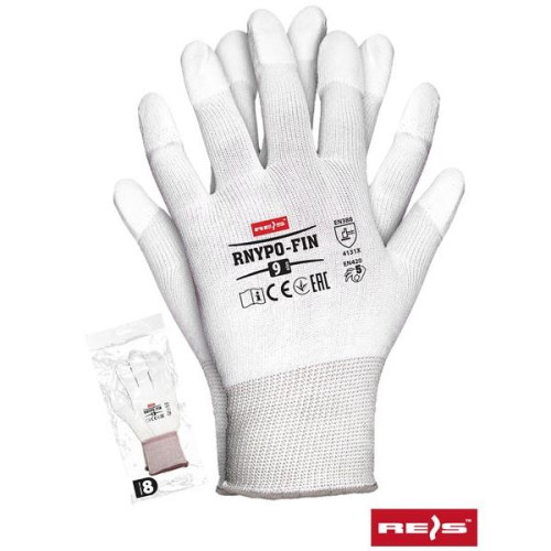 Rękawice ochronne REIS Rnypo rozmiar 7 białe