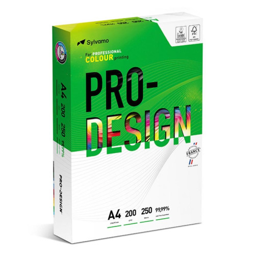 Papier satynowy A4 200g PRO-DESIGN 250 szt. biały